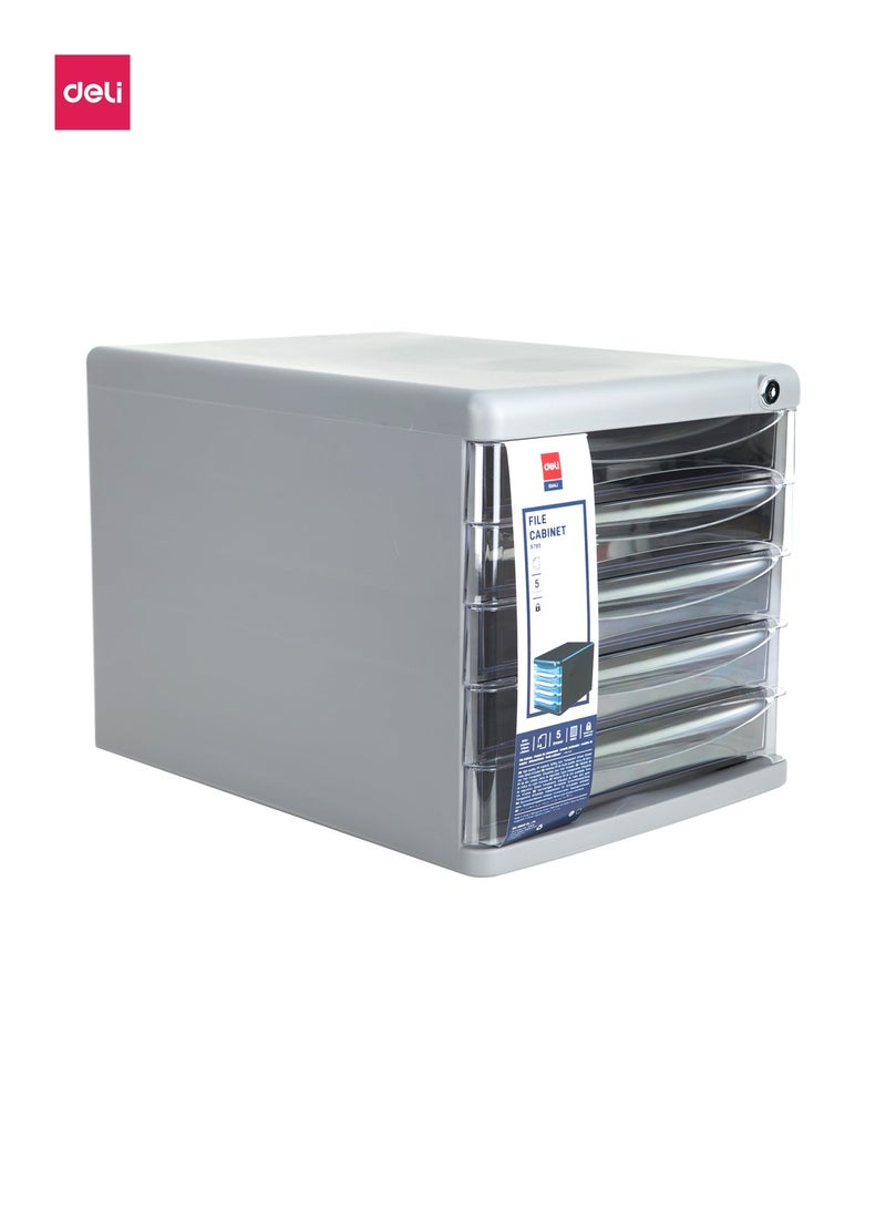 Deli-E9795 File Cabinet - Grey - Image 3